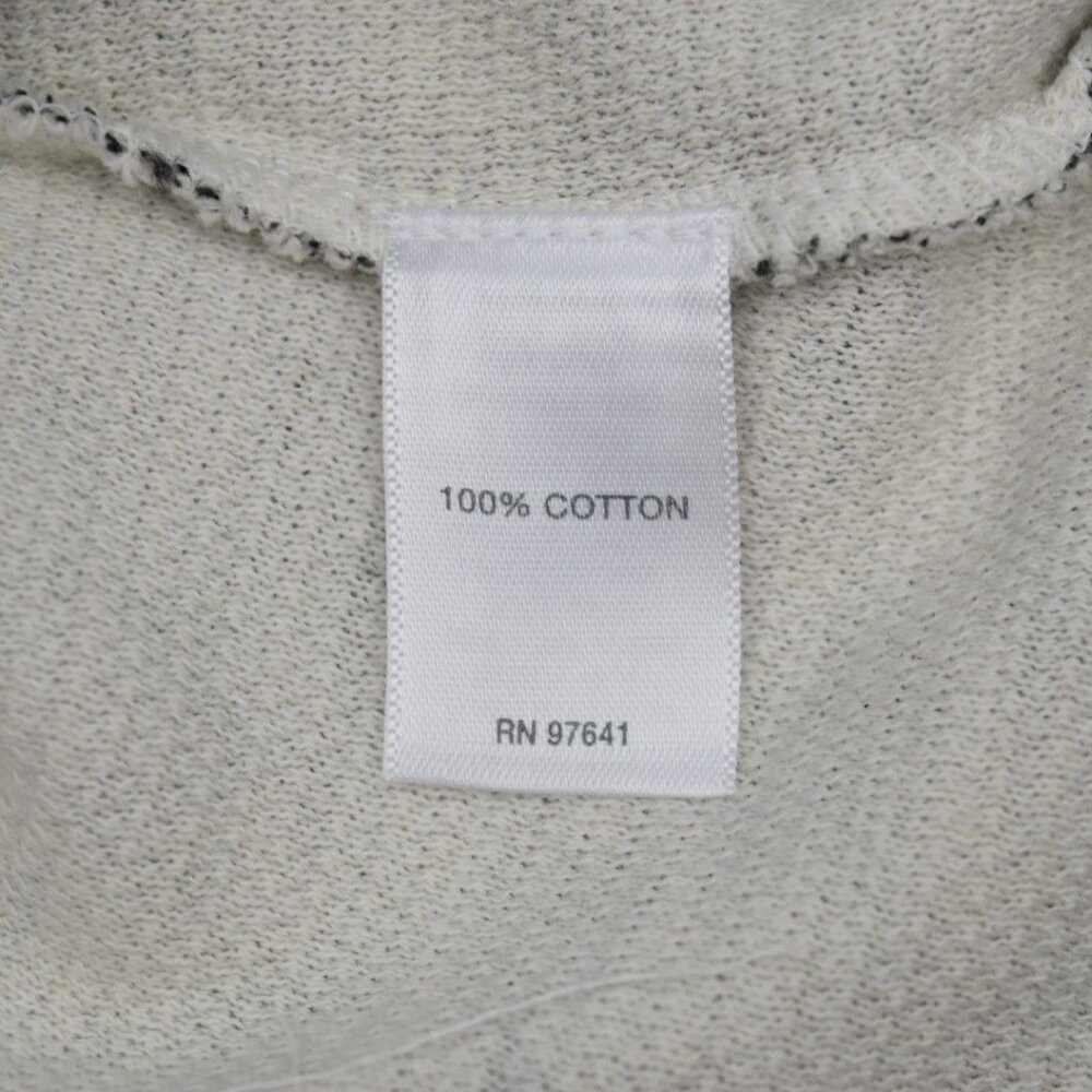J Jill Womens Pure Jill Tunic Top Size L Gray Cream Marled 3/4 Sleeve Cotton - Picture 4 of 5